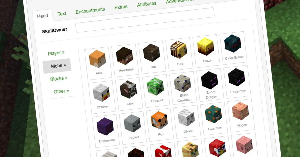 Minecraft Player Heads Give Command Generator Gamer Geeks